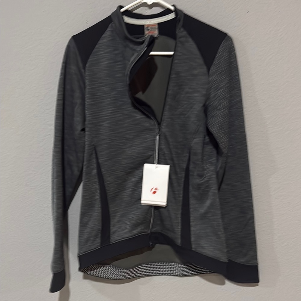 NWT bontrager Women's road bike jersey cycling Gray Jacket front zip - Picture 2 of 14